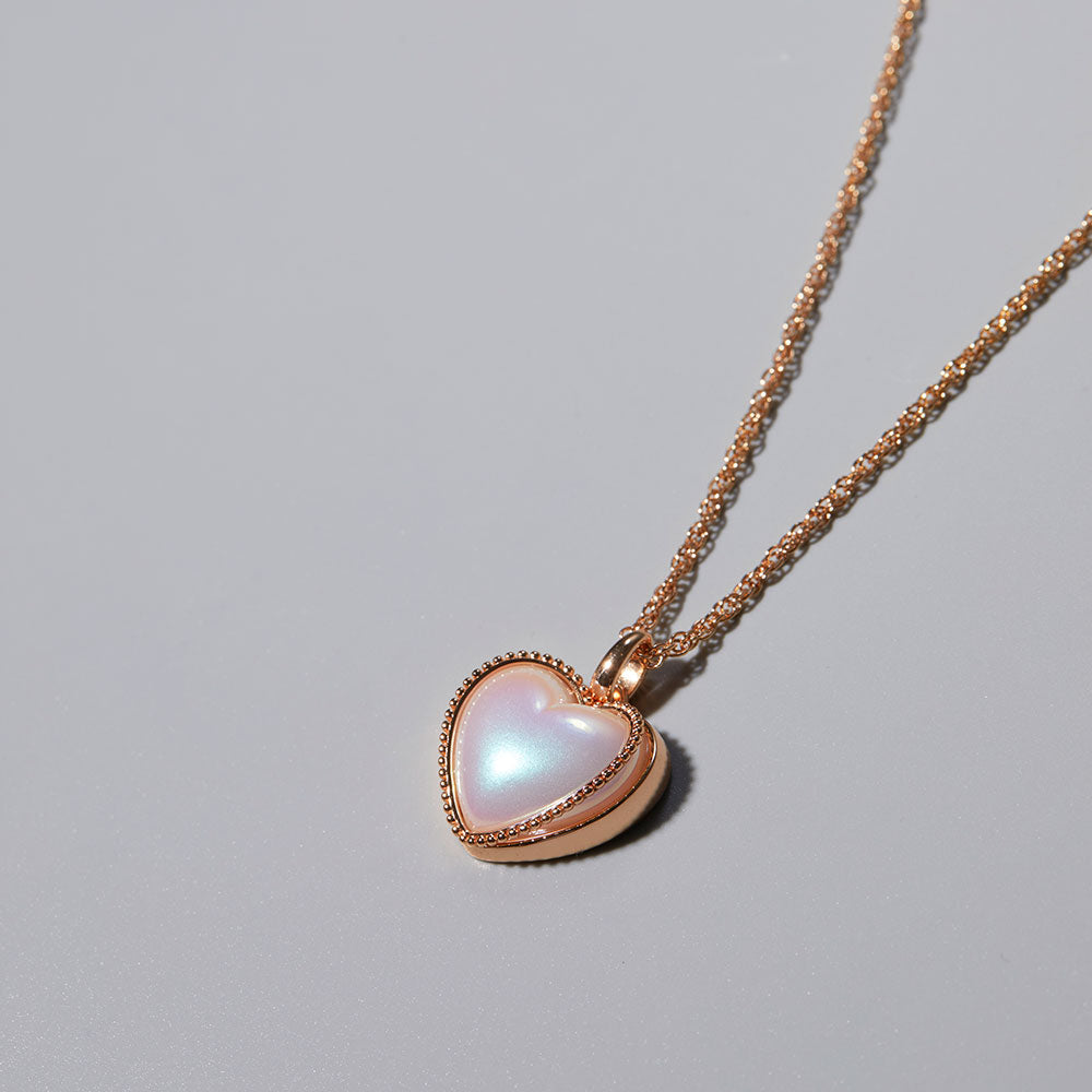 Mother of Pearl Heart Bracelet - Rose Gold Plated